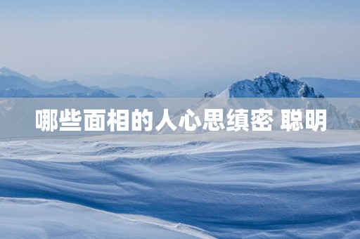 哪些面相的人心思缜密 聪明