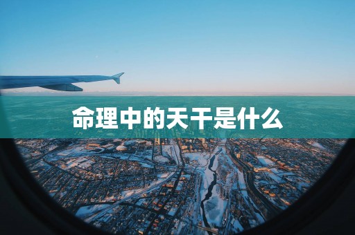 命理中的天干是什么