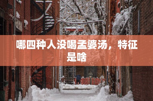 哪四种人没喝孟婆汤，特征是啥