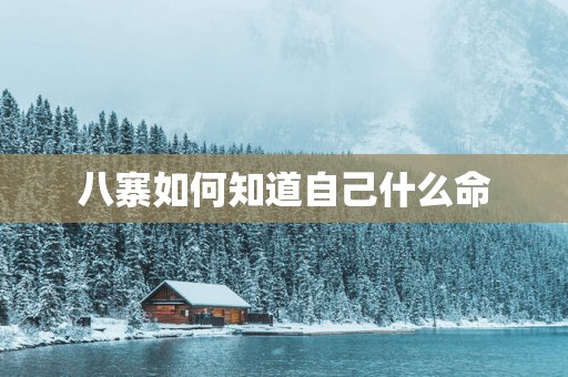 八寨如何知道自己什么命