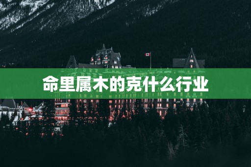 命里属木的克什么行业