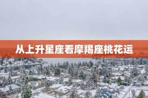 从上升星座看摩羯座桃花运