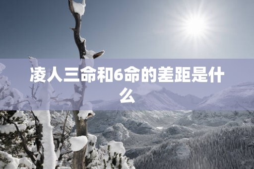 凌人三命和6命的差距是什么