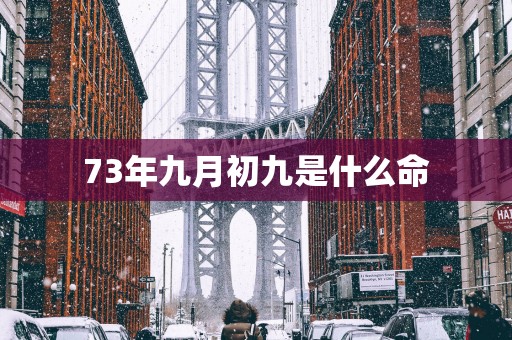 73年九月初九是什么命