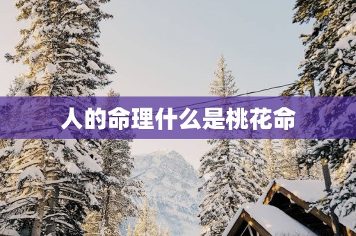 人的命理什么是桃花命