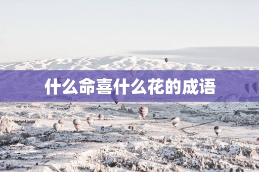 什么命喜什么花的成语