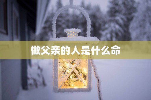 做父亲的人是什么命