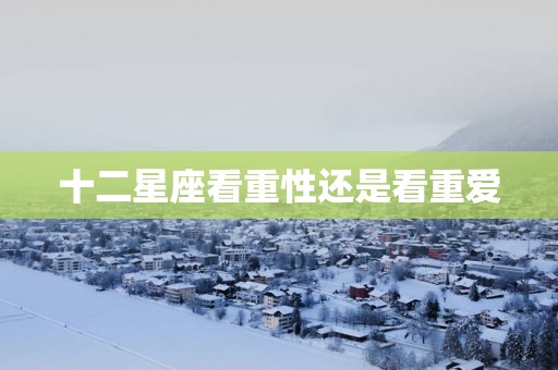 十二星座看重性还是看重爱