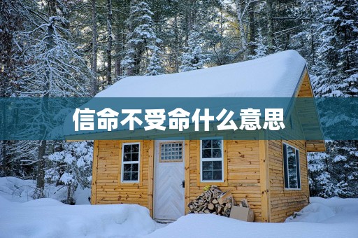 信命不受命什么意思