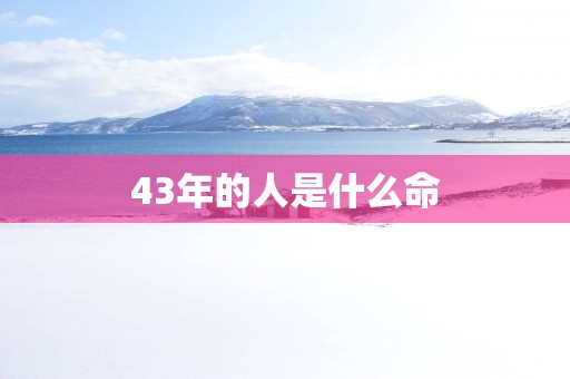 43年的人是什么命