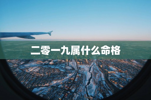 二零一九属什么命格
