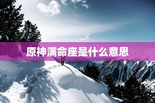 原神满命座是什么意思