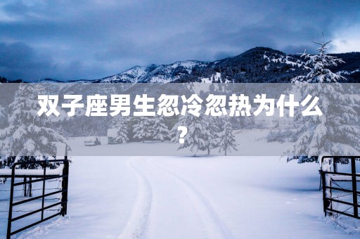 双子座男生忽冷忽热为什么？