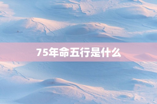 75年命五行是什么