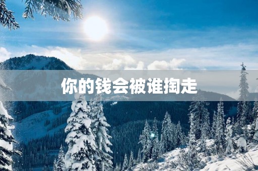 你的钱会被谁掏走