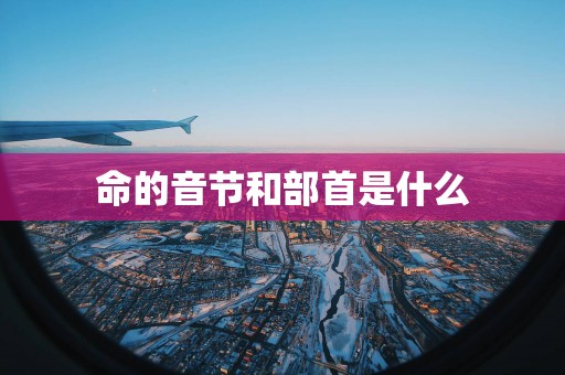 命的音节和部首是什么
