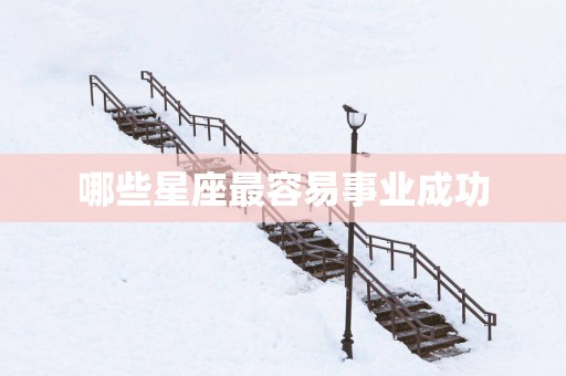 哪些星座最容易事业成功