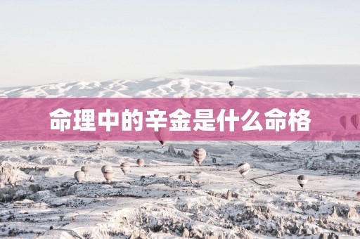 命理中的辛金是什么命格