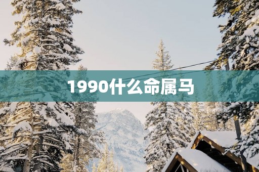 1990什么命属马