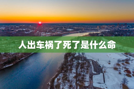 人出车祸了死了是什么命