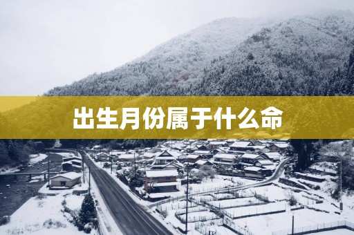 出生月份属于什么命