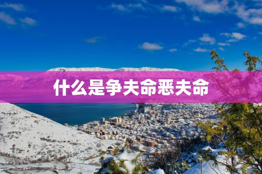 什么是争夫命恶夫命