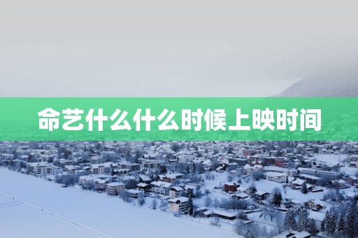 命艺什么什么时候上映时间
