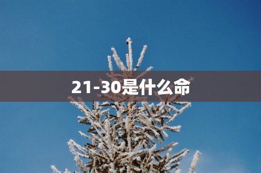 21-30是什么命