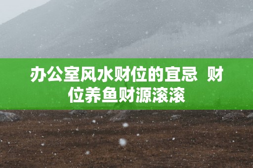 办公室风水财位的宜忌  财位养鱼财源滚滚