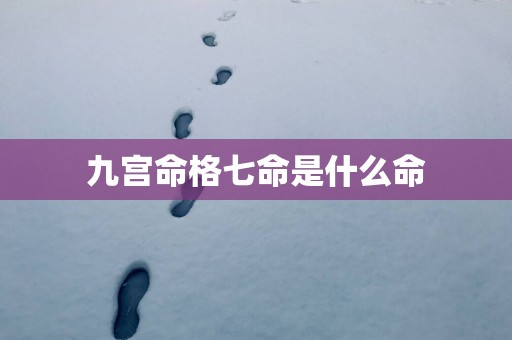 九宫命格七命是什么命