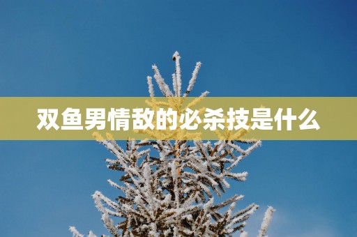 双鱼男情敌的必杀技是什么