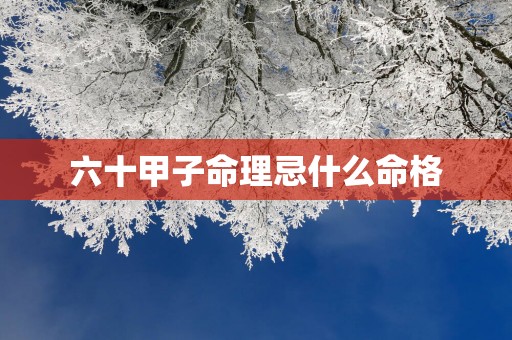 六十甲子命理忌什么命格