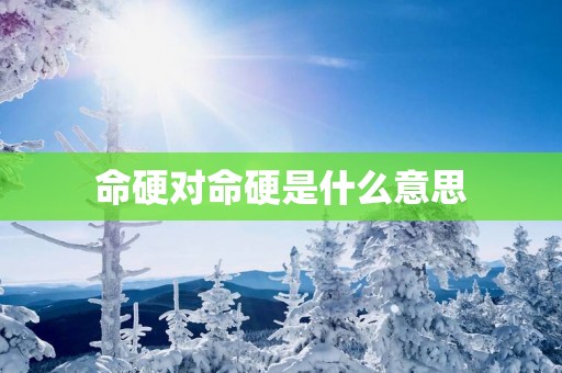 命硬对命硬是什么意思