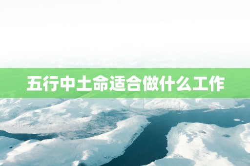 五行中土命适合做什么工作