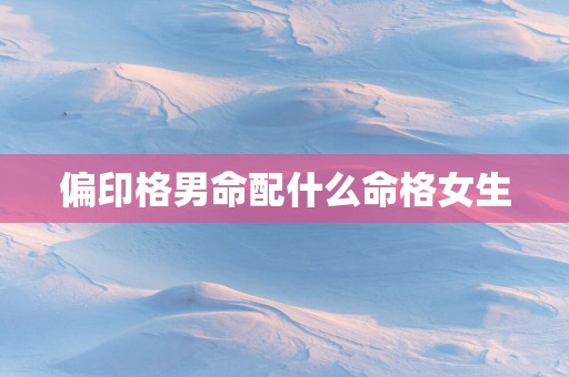 偏印格男命配什么命格女生