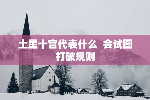 土星十宫代表什么  会试图打破规则