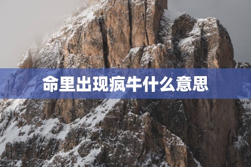 命里出现疯牛什么意思