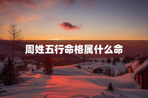 周姓五行命格属什么命