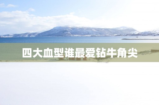 四大血型谁最爱钻牛角尖