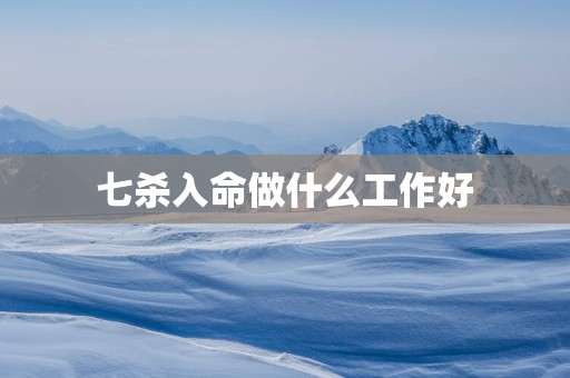 七杀入命做什么工作好