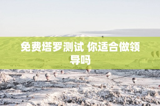 免费塔罗测试 你适合做领导吗