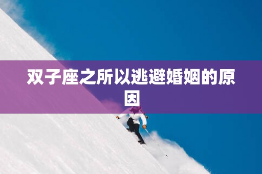 双子座之所以逃避婚姻的原因