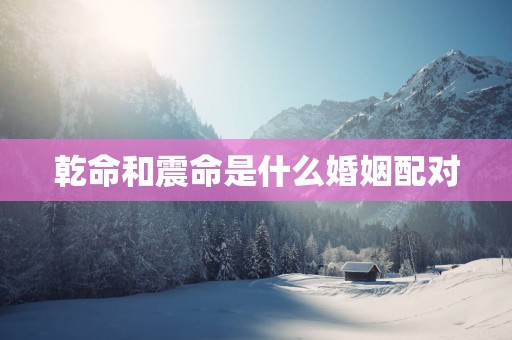 乾命和震命是什么婚姻配对