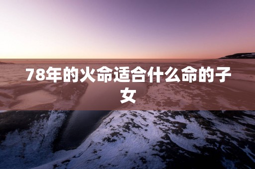 78年的火命适合什么命的子女