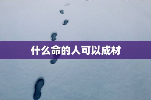 什么命的人可以成材