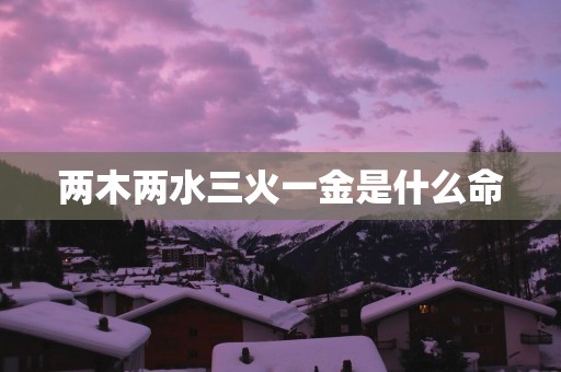两木两水三火一金是什么命