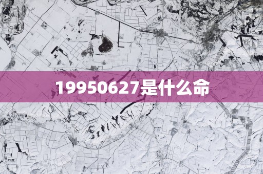 19950627是什么命