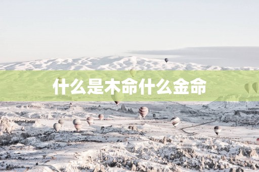 什么是木命什么金命