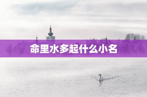 命里水多起什么小名