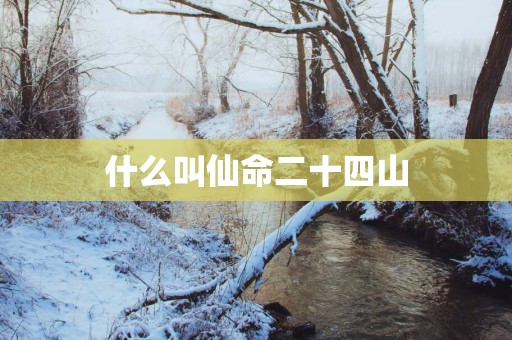 什么叫仙命二十四山